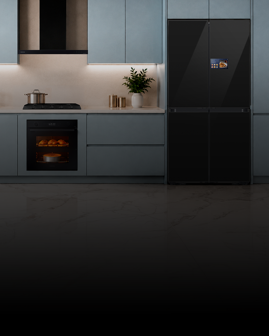 Cozinha com eletrodomésticos Samsung